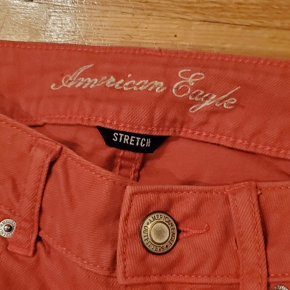 American Eagle orange Jean shorts - Picture 2 of 6
